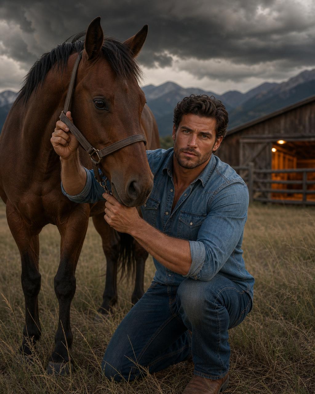Competence scene with Beau, working ranch owner.