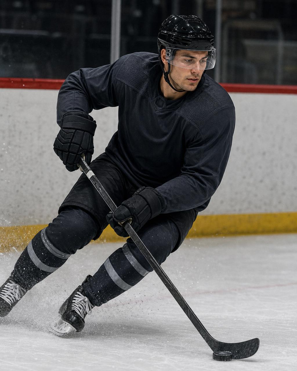 Competence scene with Nolan, professional hockey captain.